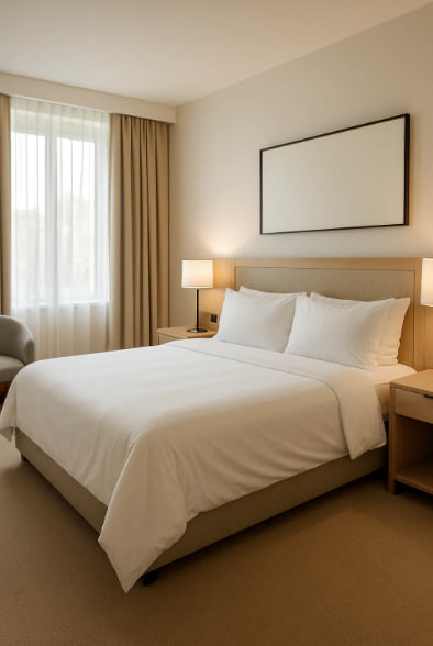 A modern hotel lobby area with high-end furniture.